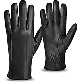 MGGMOKAY Men’s Leather Gloves Sheepskin Winter Gloves with Cashmere Lined