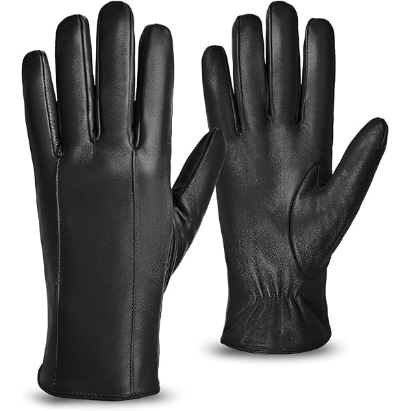 Dents Mens Henley Touch Screen Hairsheep Leather Gloves - Black