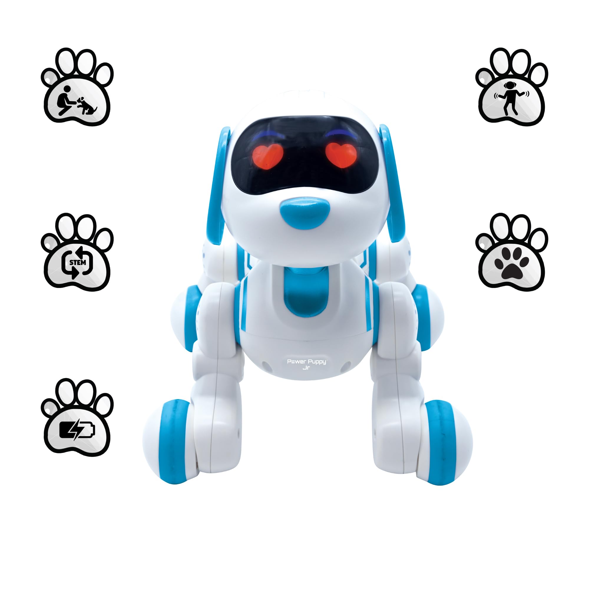Lexibook Power Puppy® Jr - My Little Robot Dog - Robot Dog with Sounds, Music, Light Effects - Barks and Walks Like a Real Dog, Toy for Boys and Girls - PUP01