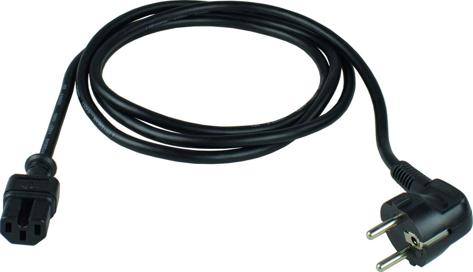 as-Schwabe 70873 120 C Cable for Heating H05RR-F 3G1.0 for Indoors/IP Protection 20 2 m Black