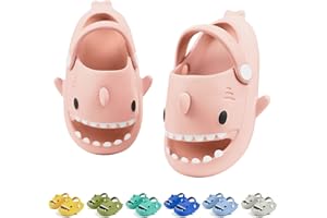 LAKIGE Toddler Shark Cloud Slides | Kids Shower Sandals | Boys Girls Cute Cartoon Fish Flip Flops | Beach Pool Home Slippers Shoes | Quick Dry Non-Slip