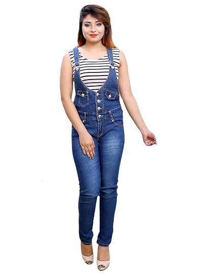 dark denim dungarees