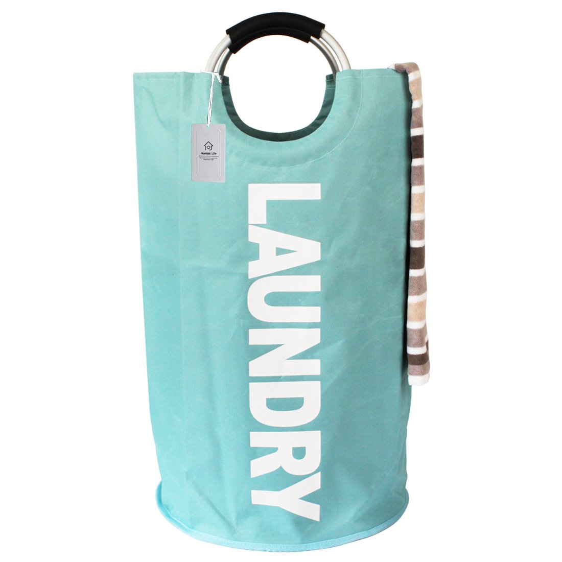 Laundry Bag With Alloy Handles For College Dorm Collapsible Shopping