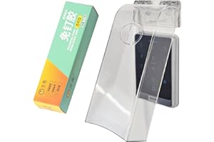 dgyezhao Plastic Flip Lock outdoor weatherproof keypad cover,Door Access Control Rain Cover，Doorbell protector(Transparent)