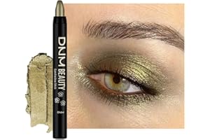 Kaely Cream Eye Shadow Sticks, Deep Green Shimmer Eyeliner Pencil Eyeshadow Palette Makeup, Eye Highlighter Brightener Stick for Older Women Waterproof Pigmented, sombras para ojos, New-79