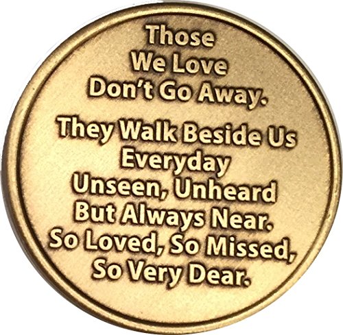 In Loving Memory Cross Rose Medallion Memorial Bereavement Token Those We Love