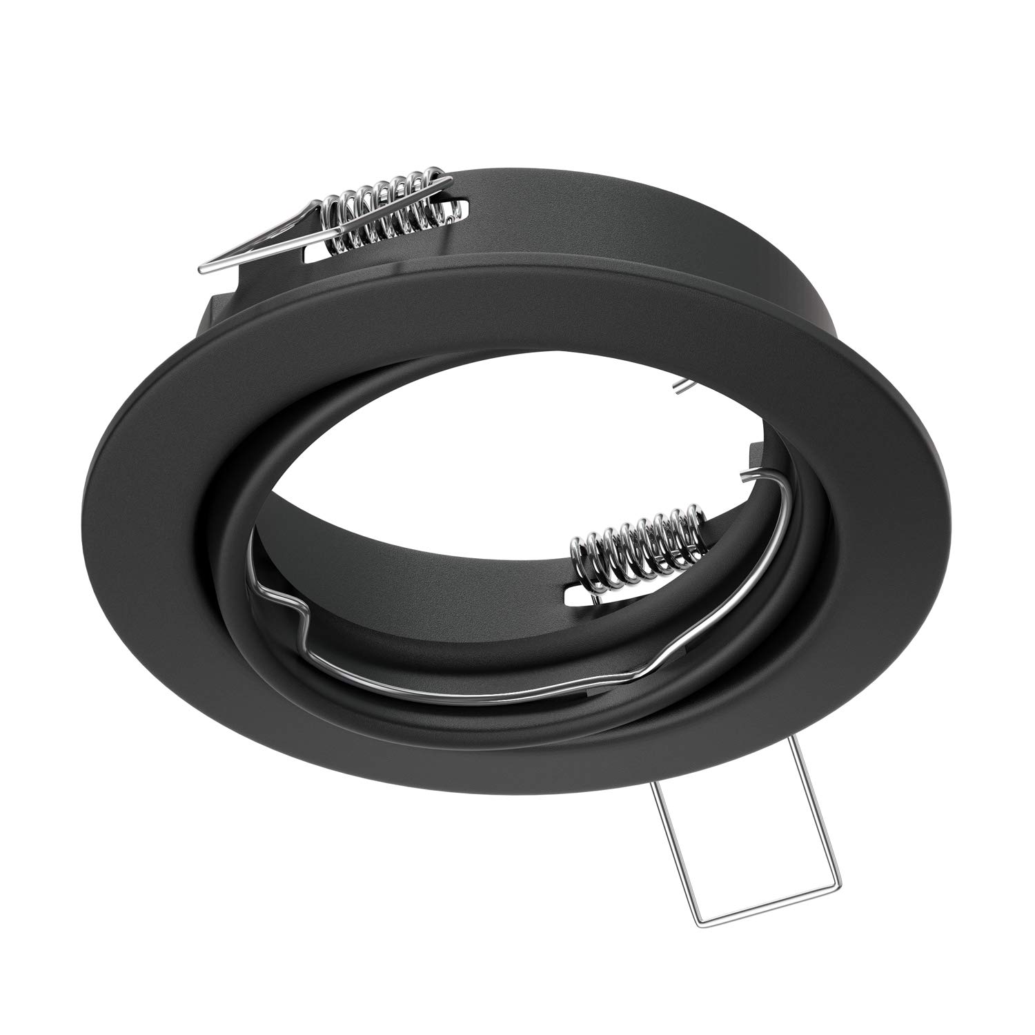 ledscom.de Recessed Ceiling Frame Fere, Round, swivelling, Black matt