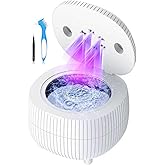 Ultrasonic Retainer Cleaner Machine, 45khz 25W Dental Cleaning Pod for Denture, Mouth Guard, Aligner, Night Guard, Braces, Ring and Jewelry, 200ml Portable