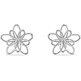 Boma Jewelry Sterling Silver Wire Flower Stud Earrings