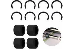 YINORD 12pcs Rubber Roller Replacement for Cricut Maker 3, Rubber Roller Set with Fixed Clamp Ring，Rubber Wheel for Cricut Maker (12PCS)