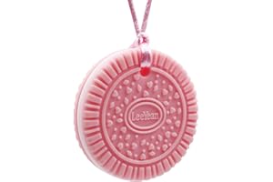 LEEYEAN Chew Necklaces for Sensory Kids, Silicone Chewable Pendant for Autism, Chewing, ADHD, SPD, Sensory Oral Motor Aids for Boys and Girls, Chewy Toy for Adults (Pink)