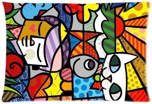 Denise Love Cute Graffiti Art Pillow Case 20x30inch Two Sides Amazon Co Uk Kitchen Home