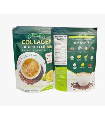 Amazon.com : FITGUM 20X Collagen Chia Coffee – 11-in-1 Beauty