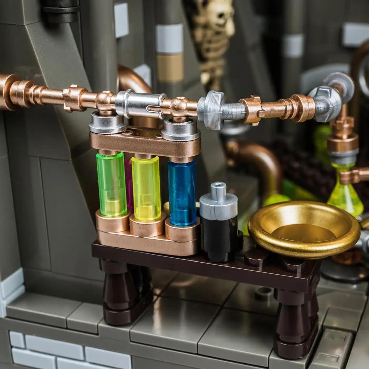 BlueBrixx Pro 108888 – Alchemistenlabor aus Klemmbausteinen mit 1438 Bauelementen 8