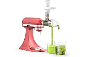 XINCAN Juicer Machines Attachment for All KitchenAid Mixer. Masticating Juicer, Cold Press Juicer, Masticating Juicer Attachment with Feed Chute, Compatible with KitchenAid Stand Mixer