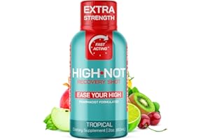 HIGH NOT EASE YOUR HIGH HIGH NOT Tropical Flavored Recovery Shot – Rapid Relief for Intense THc̈̈ Effects – Fast-Acting Plant-Based Energy Shot – Vegan Brain Booster & Morning Recovery Drink