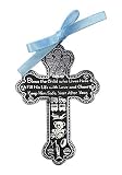 Cathedral Art CM6 Baby Boy Cross Crib Medal, 3-Inch High, 0.20" x 2.25", Multi
