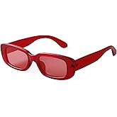 ADE WU Rectangle Sunglasses for Women Men Retro 90s Trendy Narrow Rectangular Sun Glasses Fashion Y2K Unisex Stylish