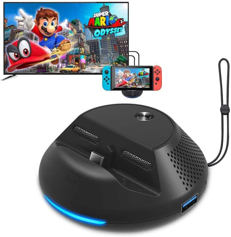 LayOPO 4 in 1 Charging Station for Wii Remote Control with 4 Charging Ports and 4 Rechargeable Batteries, Charging Station for Nintendo Wii Controller