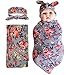Quest Sweet Newborn Baby Swaddle Blanket,Receiving Blankets,Blanket&Headband Set (1-3 Pack)