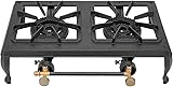 only fire Cast Iron Camping Stove 2 Burner Stove