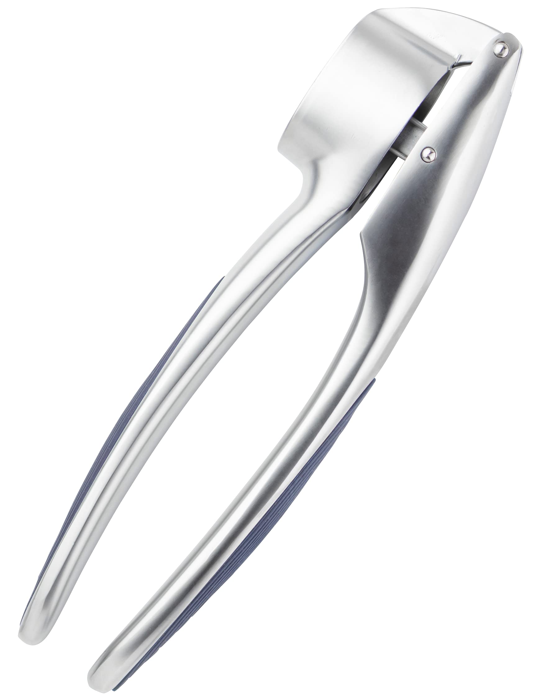 Easy to Use Garlic Press - Removes The Need to Peel, Great Kitchen Gadget for Crushing Garlic Cloves. Dishwasher Safe, Garlic Crusher Also Works with Ginger. Must Have Tool in Any Kitchen, Denim Blue
