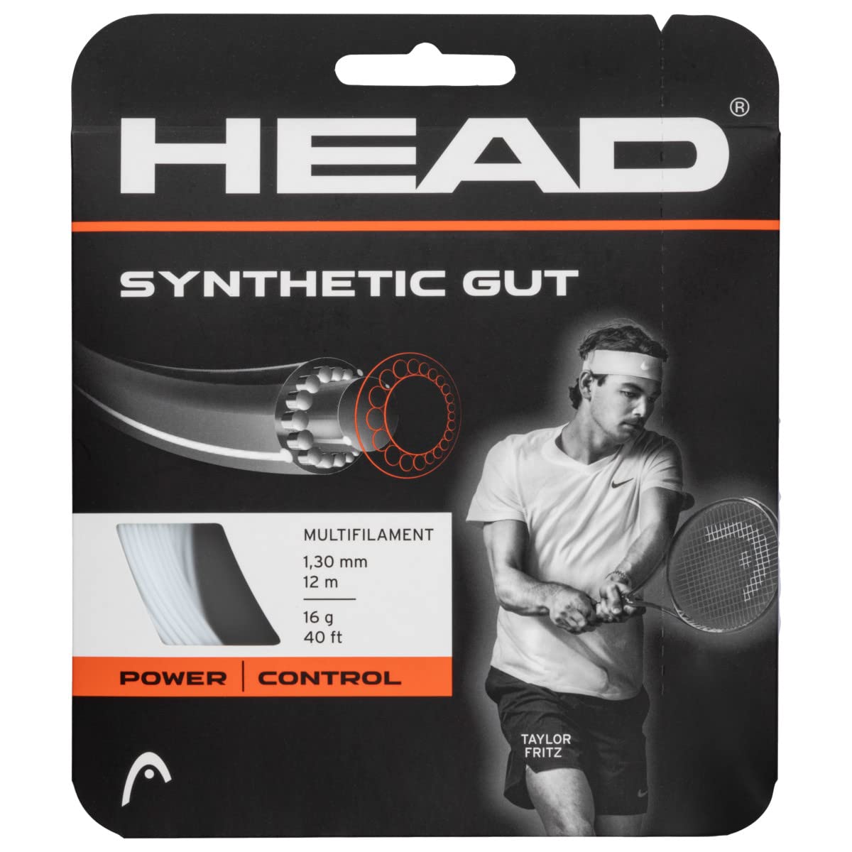 HEAD Unisex Adult Synthetic Good Tennis String White 1.30mm / 16g
