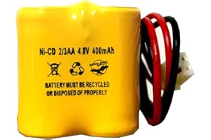 4.8v 400mAh Battery Exit Sign Emergency Light NiCd Ni-Cd NiCad MK Power MH29673 BST Battery D-2/3AA400MAH Lithonia BL93NC484 