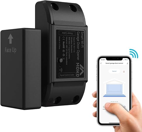 moko ameliorer ouvre porte de garage connecte wifi smart telecommande vocal pour porte de garage compatible avec alexa google home controle a distance controle vocal et fonction de temps par app amazon fr bricolage moko ameliorer ouvre porte de garage connecte wifi smart telecommande vocal pour porte de garage compatible avec alexa google home controle a