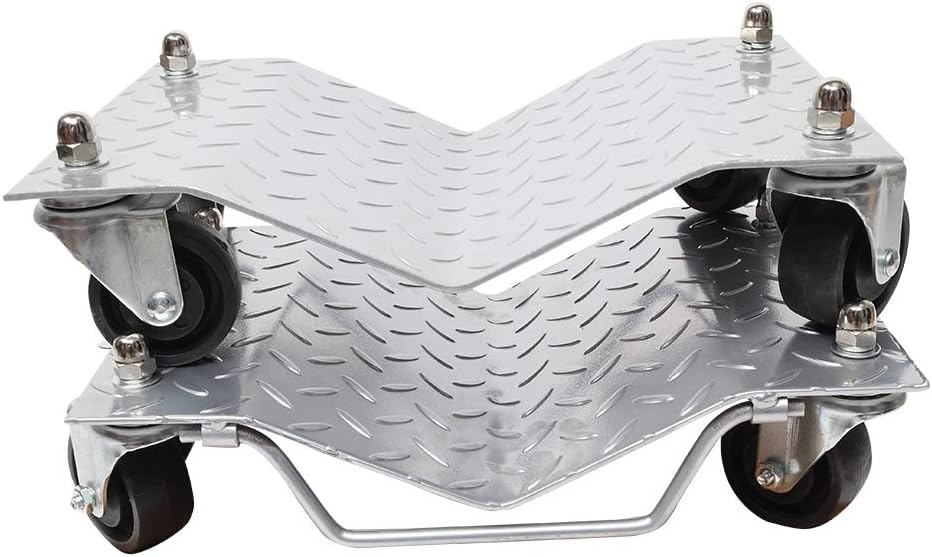 Set of (4) 3" Auto Dolly Wheel Tire 12"x16" Skate Castor Silver Auto Car Bearing: Home Improvement