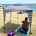 EasyGo Cabana - 6' X 6' - Beach & Sports Cabana Keeps You Cool and Comfortable. Easy Set-up and Take Down. Large Shade Area. More Elegant & Classier Than Beach Umbrella
