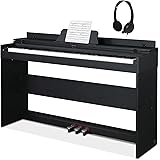 GLARRY 88-Key Home Full Weighted Hammer Heavy Action Digital Piano for All Experience Levels, Electric Keyboards Piano w/Musi