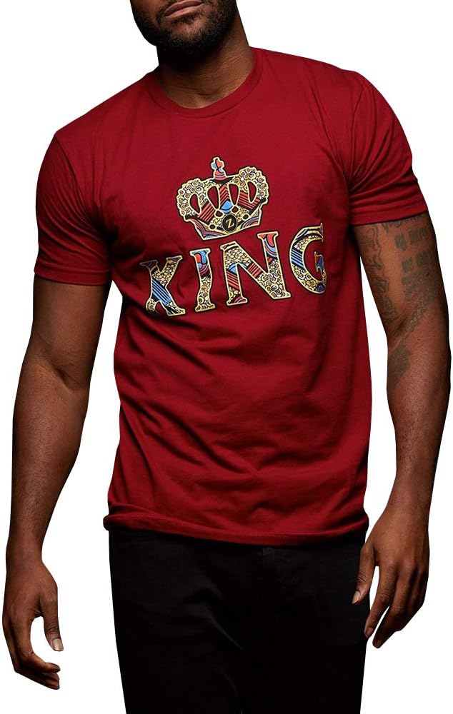 Mens Dashiki African Shirt Casual Short Sleeve T Shirt Tribal Print Tee V Neck Floral Blouse Top