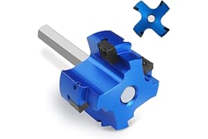 Konvixon 4 Blade 2-Inch PVC Fitting Saver, PVC Pipe Reamer Socket Saver with 3/8 Inch Hex Shaft, Plastic Pipe Fitting Reamer Plumbing Tool for SCH40 CPVC Pipe ABS Socket Hub, Fit Standard 1/2" Drills