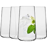 KROSNO Water Glasses | Set of 4 | 20 fl oz | Water Drinks Juices | Infinity Collection | Elegant Design | Lead-Free Glass | H