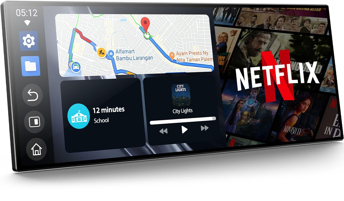 Photo 1 of Volam 10.25'' Carplay Screen for car with Netflix YouTube and Backup Camera for iPhone Android Auto Upgraded Wireless AI Video Entertainment BOX Built-in Apps Voice Control GPS for iOS 10+ Android 11+