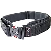 Ktactical Tactical Molle Laser Cut Battle Belt Rig Padded Metal Buckle 32″ – 48 (Size: Regular)