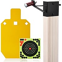 GADFISH AR500 Steel Targets for Shooting with T Post Target Hanger, 1/2 Inch Thick Steel Target, 2 Mounting Options, Neon Yel