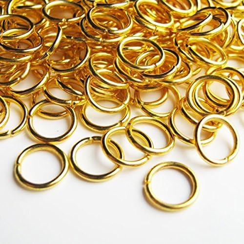 100 Jump Rings 8mm x 1mm 18 Gauge Gold Plated Findings J00289C