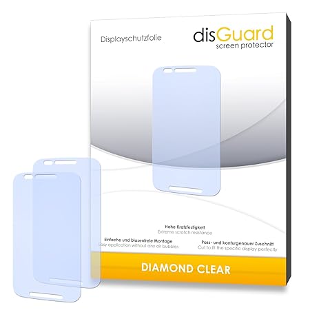 2 x disGuard® Displayschutzfolie Motorola Moto E Schutzfolie Folie 'DiamondClear' unsichtbar