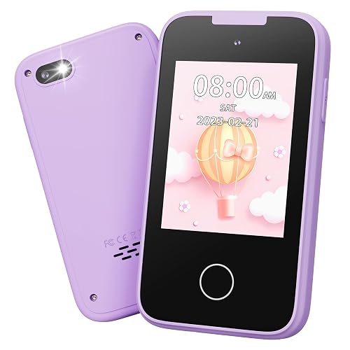 Jouet Smartphone Enfant 3-8 Ans – 8 Go – Caméra Double, MP3, Jeux, Histoires, Alarme – Cadeau Anniversaire Noël