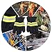 KKmoon Fire Protective Gloves Anti-fire Equipment Fire Proof Waterproof Heat-Resistant Flame-Retardant Gloves with Reflective Strap