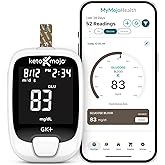 KETO-MOJO GK+ Blood Glucose Monitor, 70 Strips, Diabetes, HSA/FSA | Bluetooth sync &middot; Free MyMojoHealth app &middot; 70 glucose strips &middot; Lancing device &middot; Lancets &middot; Control solutions &middot; FDA-cleared