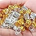 300 Pcs Dreadlock Jewelry Aluminum Deadlocks Beads Adjustable Metal Cuffs Hair Braiding Beads Hair Decorations Clips (Gold and Silver)