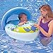 Baby Swim Pool Float with Detachable Sunshade Canopy Inflatable Swimming Seat Floats Boat for Kids,Toddler ages 6 to 24 months.(Blue)