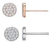 Rose Gold Minimalist Stud Earring - 2 Pair