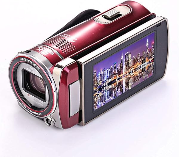 KDMB Digital Video Camera Professional Camera10X Optical Image Stabilization Optical Zoom Video Camera16 Million PixelsFull HD 1080P 3 0 Inch 270 Degree Rotation Touch Screen1Red
