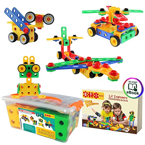 ETI Toys | STEM Learning | Original 93 Piece Educational Construction Engineering Building Blocks Set for 3, 4 and 5+ Year Old Boys & Girls | Creative Fun Kit | Best Toy Gift for Kids Ages 3yr – 6yr