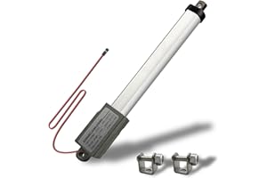 UYGALAXY 4" Stroke Micro Electric Linear Actuator 12V - 32N/7.2lb Speed 1.2"/sec Mini Waterproof Metal Mini Motion Actuator with Mounting Bracket for DIY Robot Cabinet Drawer Shutter Cosplay