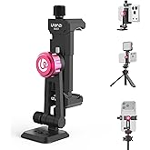 ULANZI MA51 Metal Phone Tripod Mount, Universal Phone Clamp with Arca QR Base, Cold Shoe, Aluminum Tripod Adapter Cell Phone Holder Compatible with iPhone 17 16 15 14 Samsung